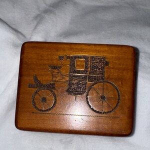 VintageSteinbach VolkskunstHandcrafted Wooden BoxAuthenticGermanFolkArtCarDesign